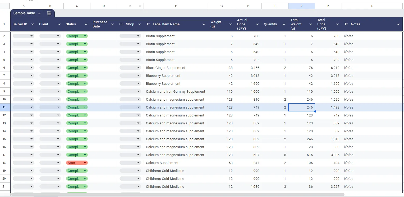 Chrome拡張機能「Sheets Row Highlighter」